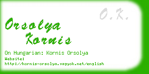 orsolya kornis business card